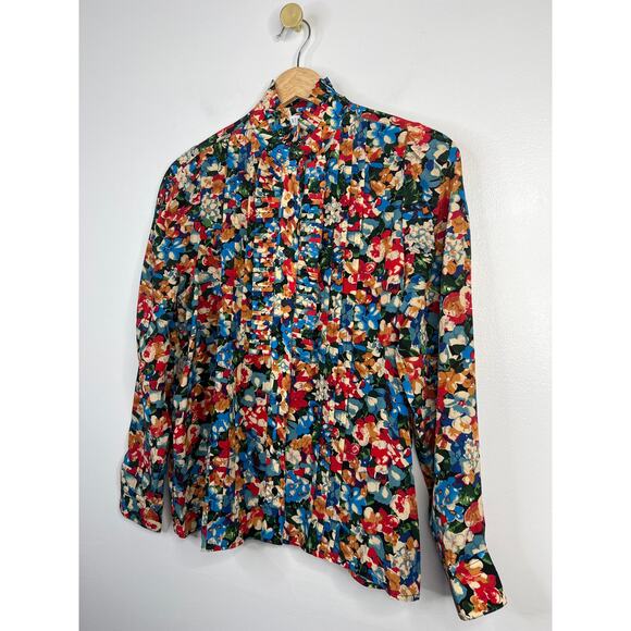 NEW Hunter Bell Beverly Wild Rose Lightweight Button Down Blouse Top - Picture 3 of 9